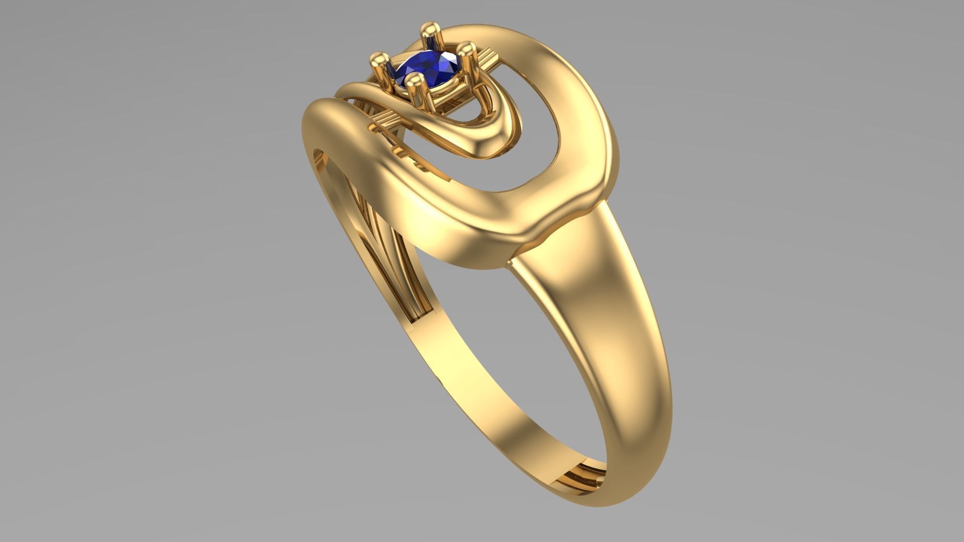 SINGLE STONE RING--22 pieces 3D print model_72