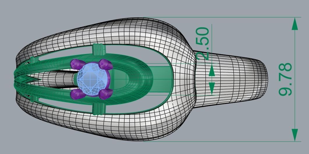 SINGLE STONE RING--22 pieces 3D print model_71