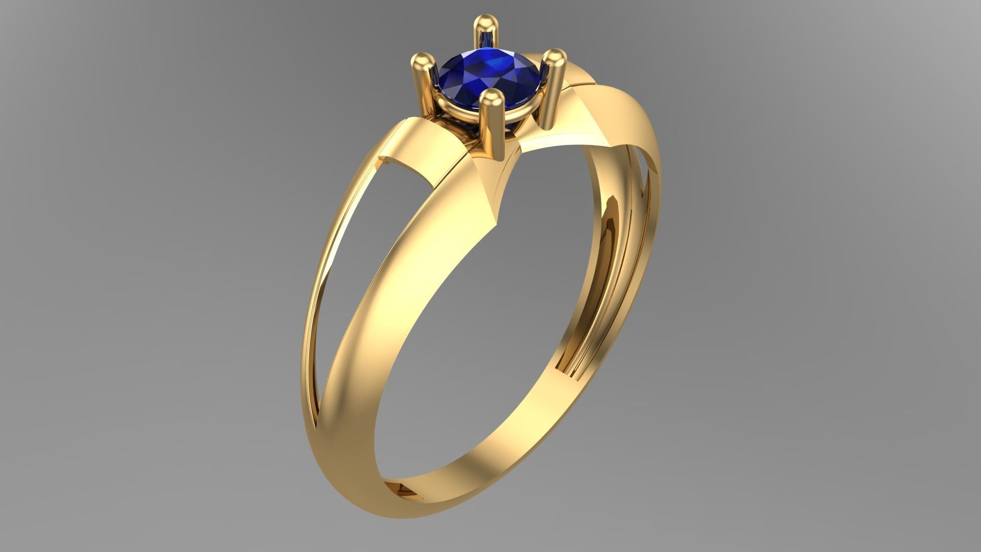 SINGLE STONE RING--22 pieces 3D print model_75