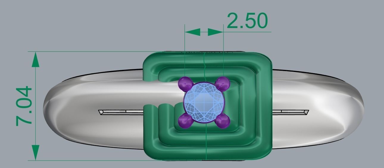 SINGLE STONE RING--22 pieces 3D print model_16