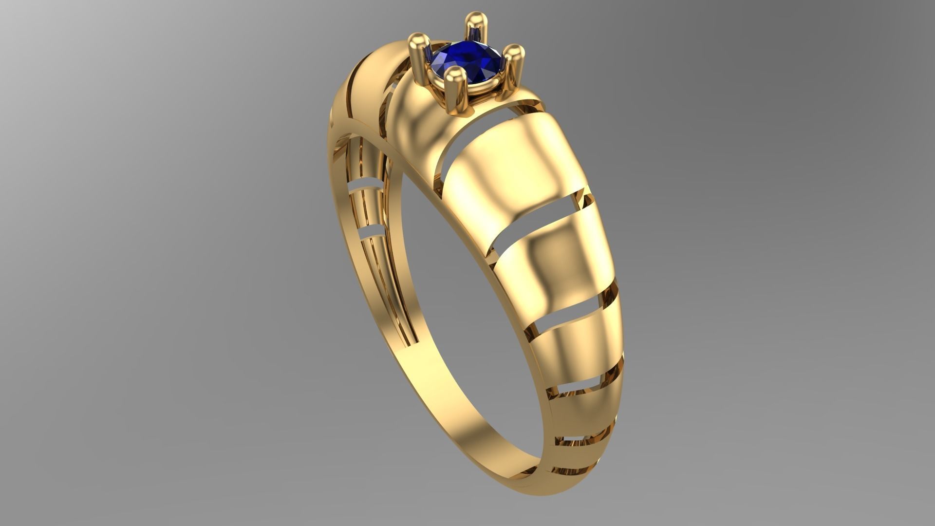 SINGLE STONE RING--22 pieces 3D print model_77