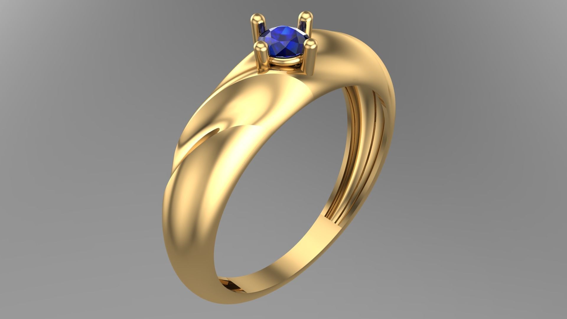 SINGLE STONE RING--22 pieces 3D print model_43