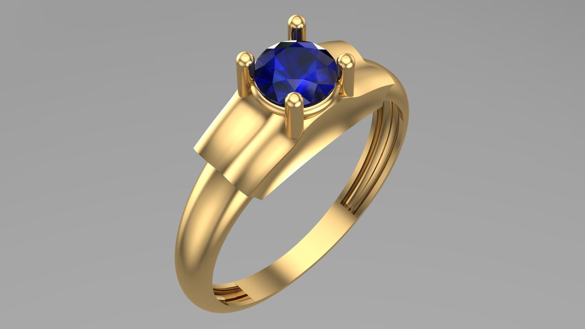 SINGLE STONE RING--22 pieces 3D print model_46