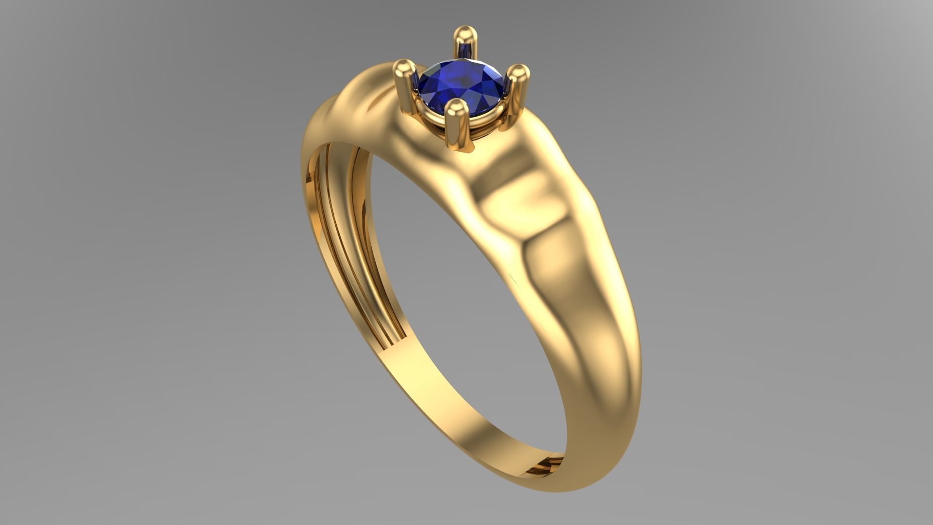 SINGLE STONE RING--22 pieces 3D print model_35