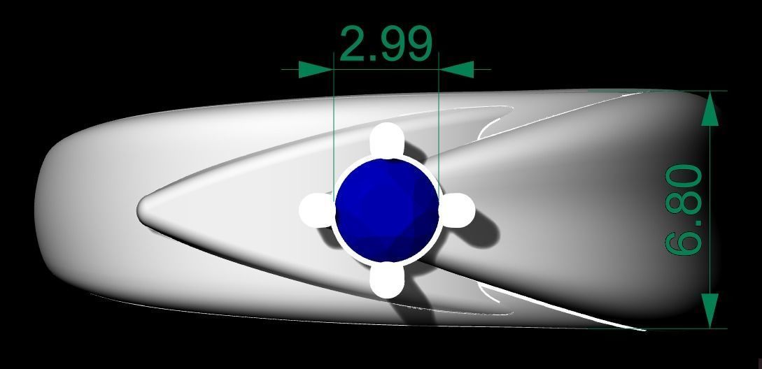 SINGLE STONE RING--22 pieces 3D print model_57