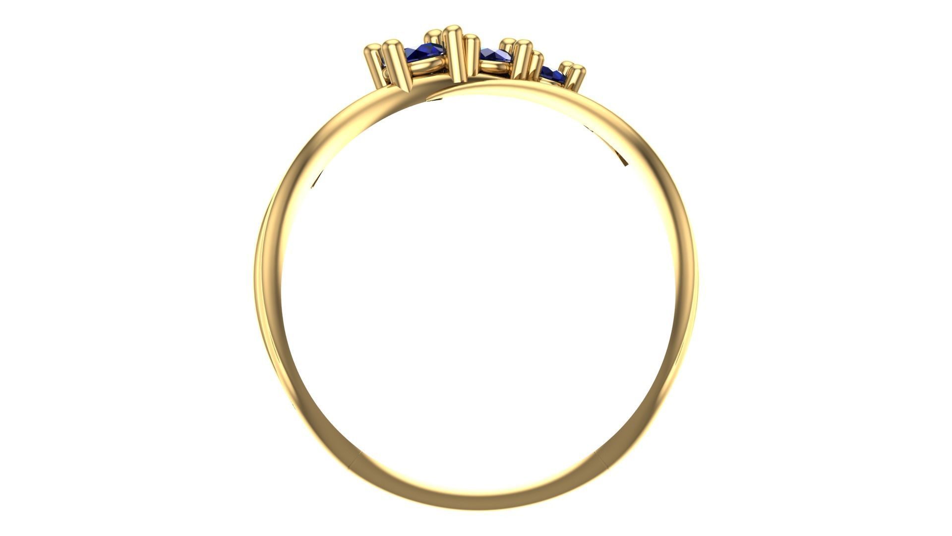 SINGLE STONE RING--22 pieces 3D print model_9