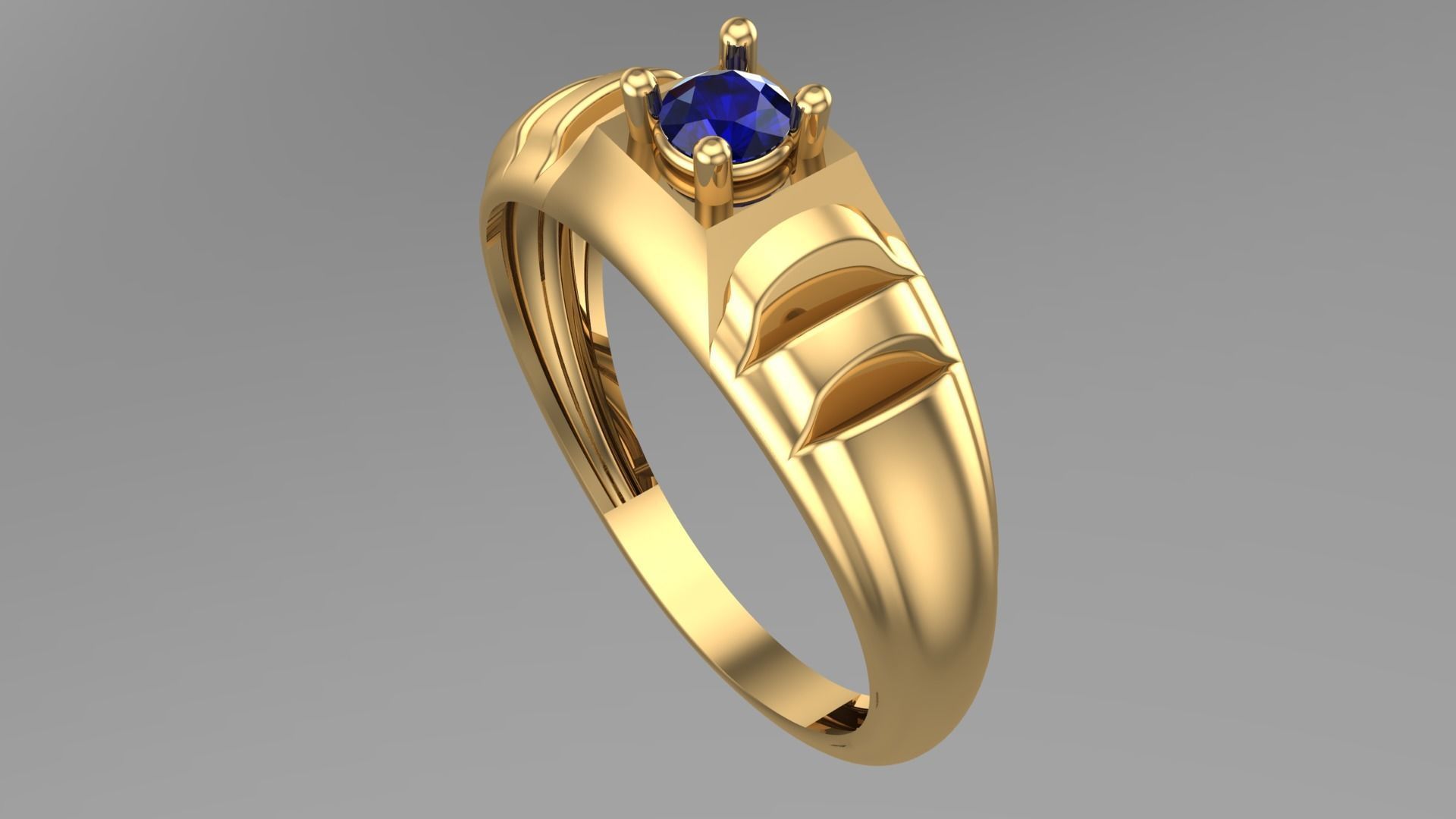 SINGLE STONE RING--22 pieces 3D print model_38