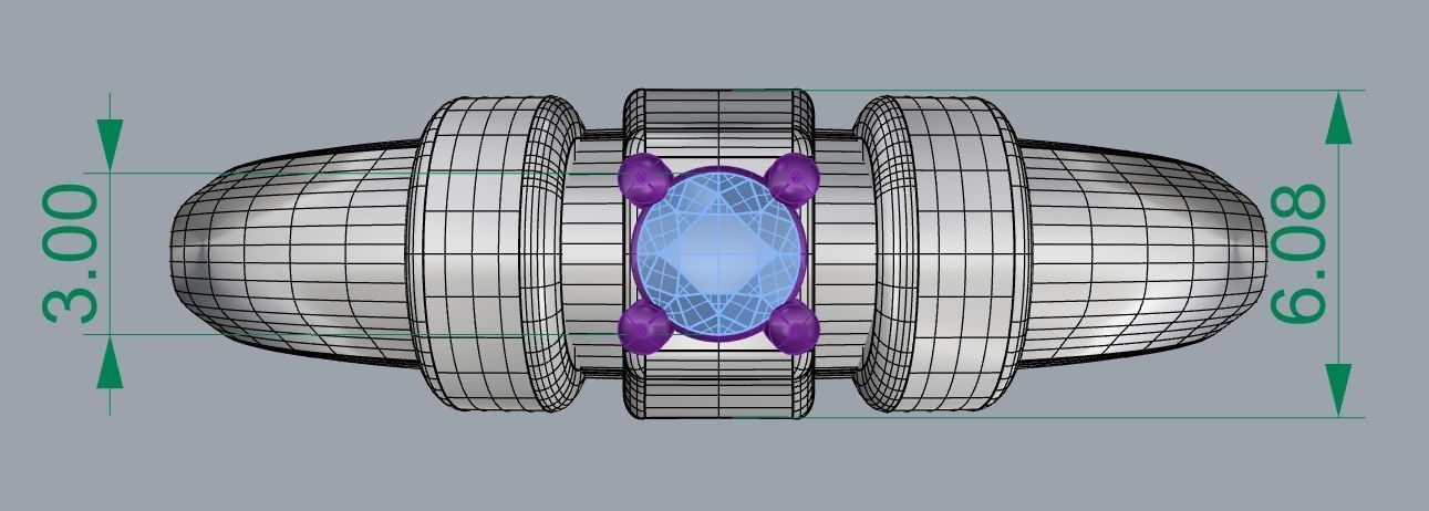 SINGLE STONE RING--22 pieces 3D print model_62