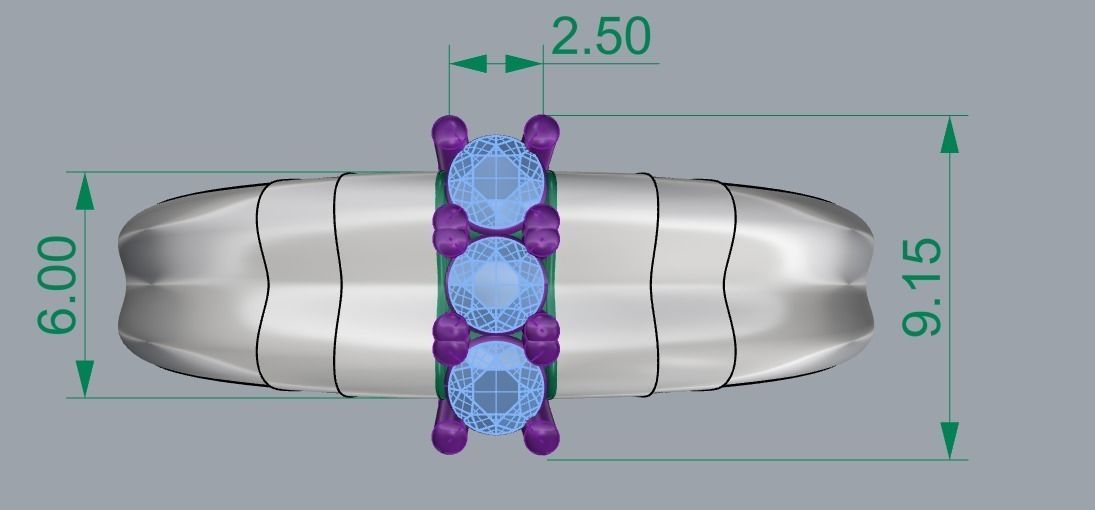 SINGLE STONE RING--22 pieces 3D print model_32
