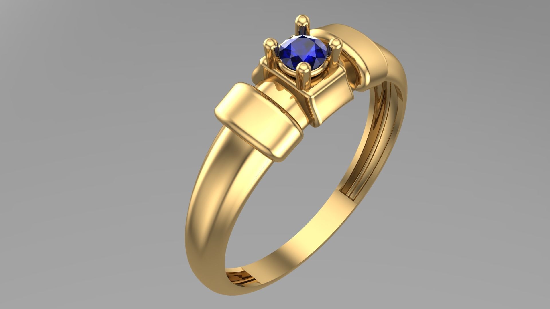 SINGLE STONE RING--22 pieces 3D print model_70