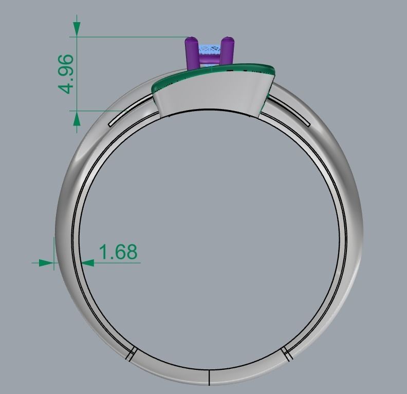 SINGLE STONE RING--22 pieces 3D print model_24