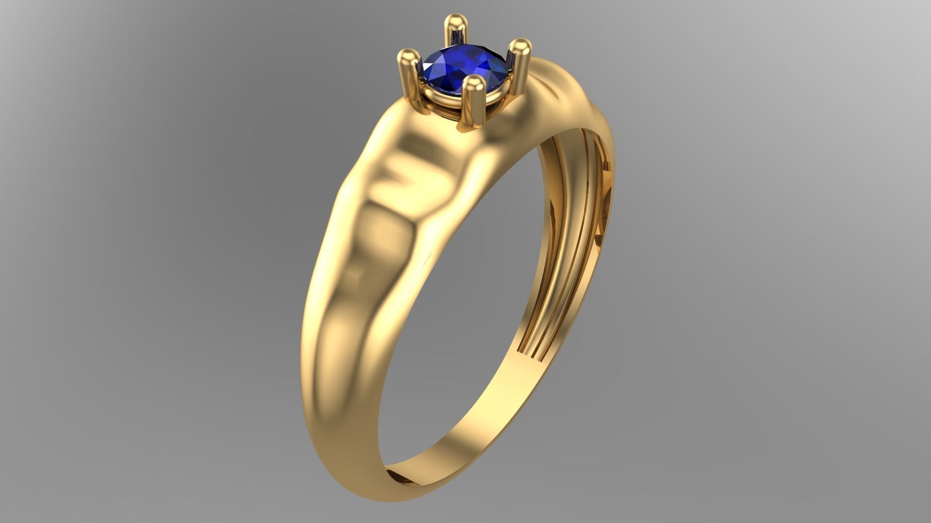 SINGLE STONE RING--22 pieces 3D print model_19