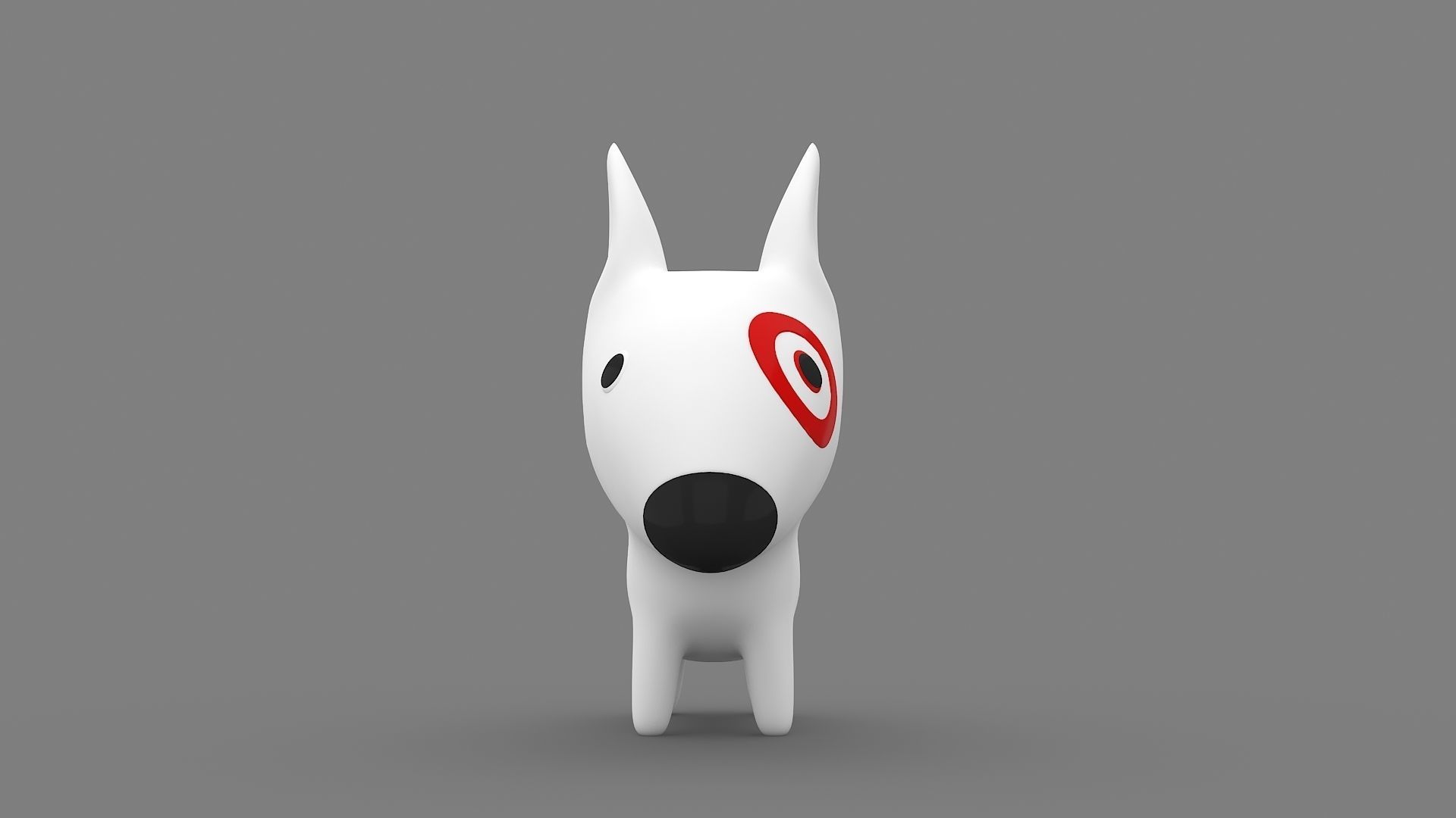 Target Mascot Bullseye  3D model_1