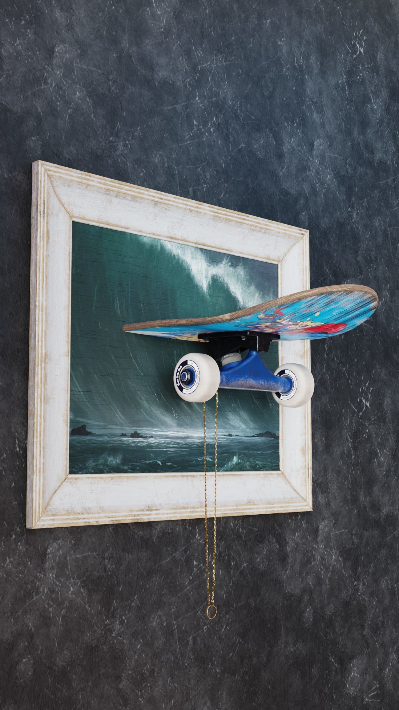 Skate Frame Decor 3D model_5