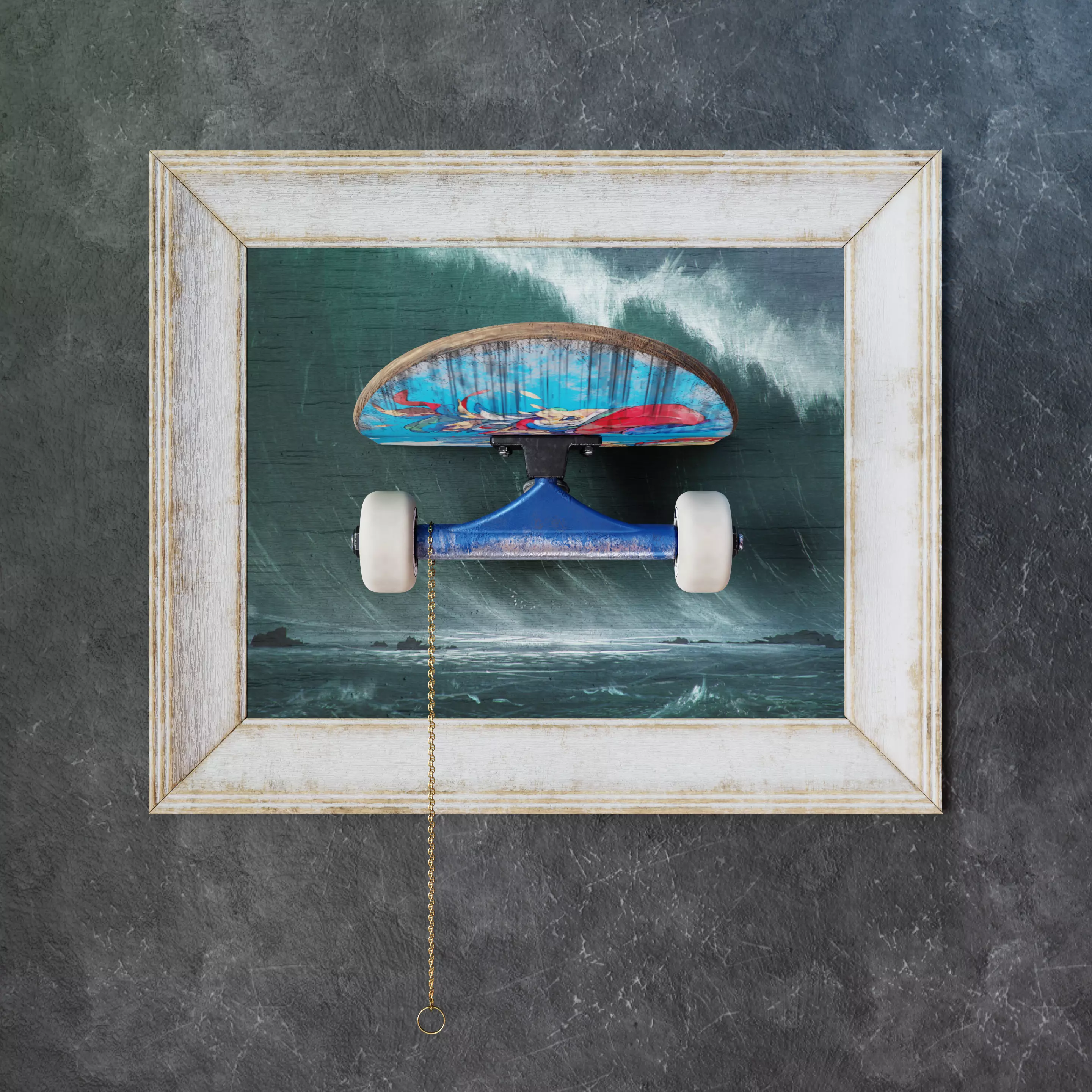 Skate Frame Decor 3D model_0