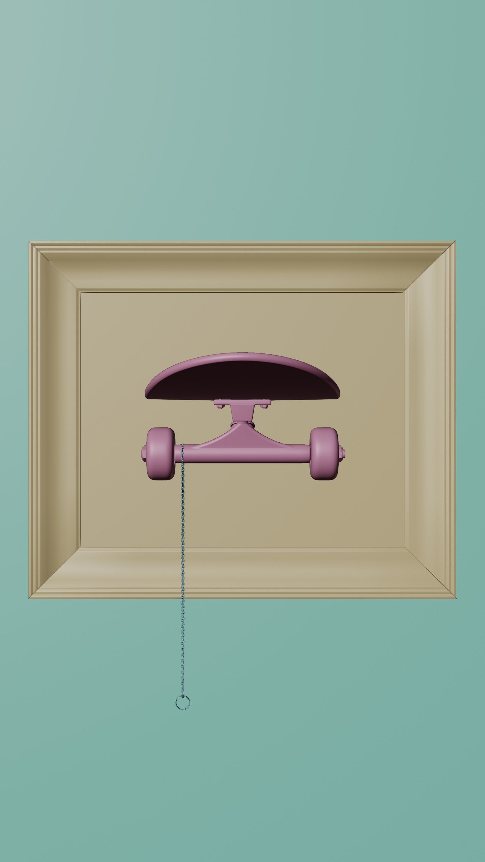 Skate Frame Decor 3D model_6