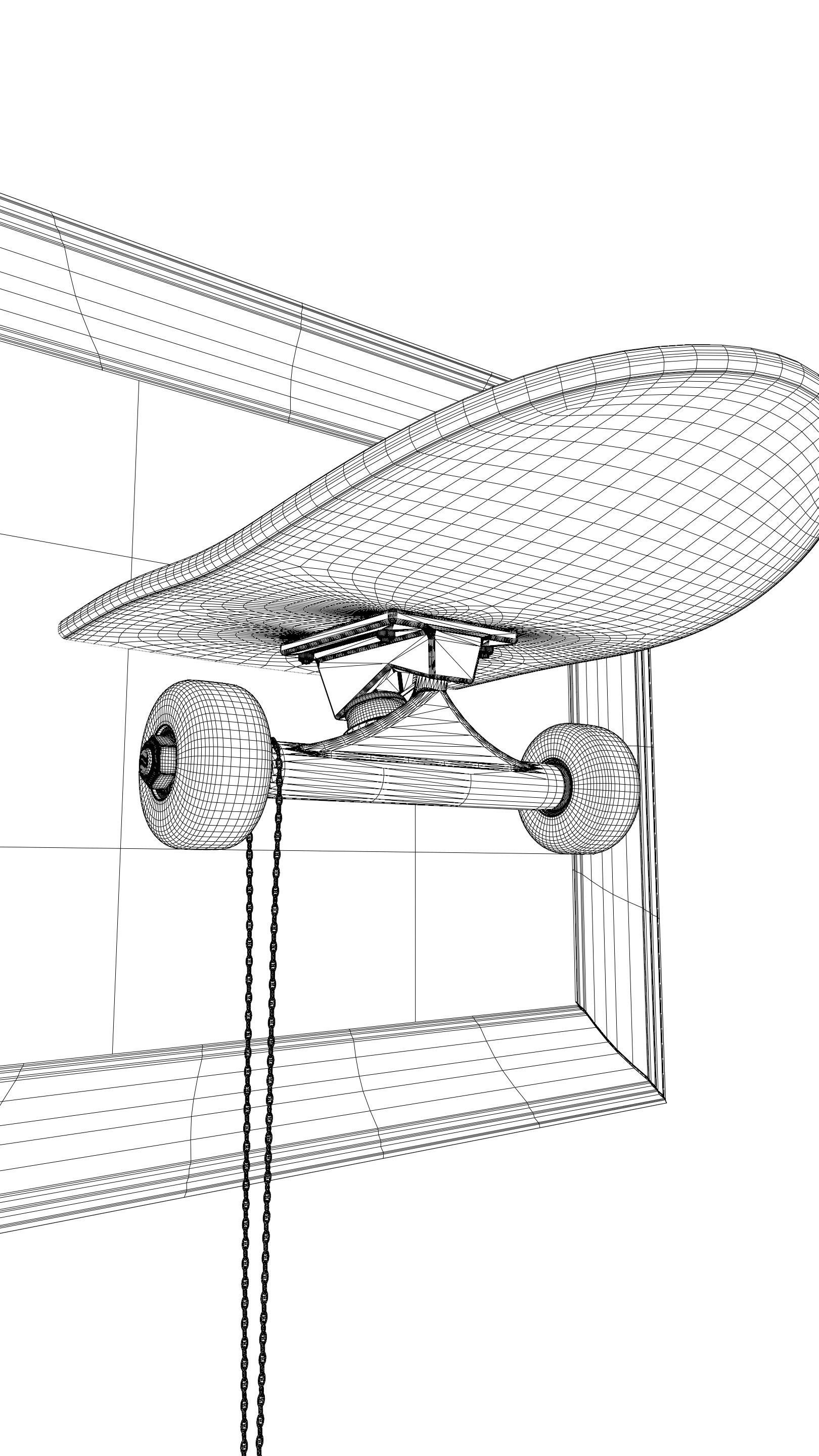 Skate Frame Decor 3D model_3