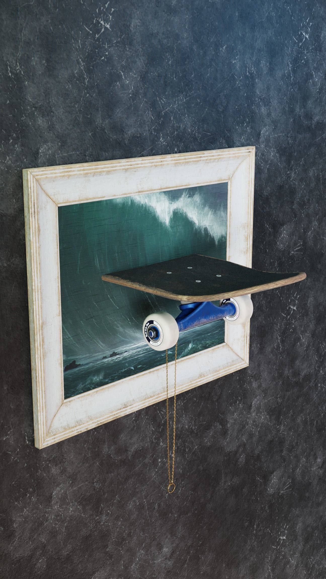 Skate Frame Decor 3D model_4