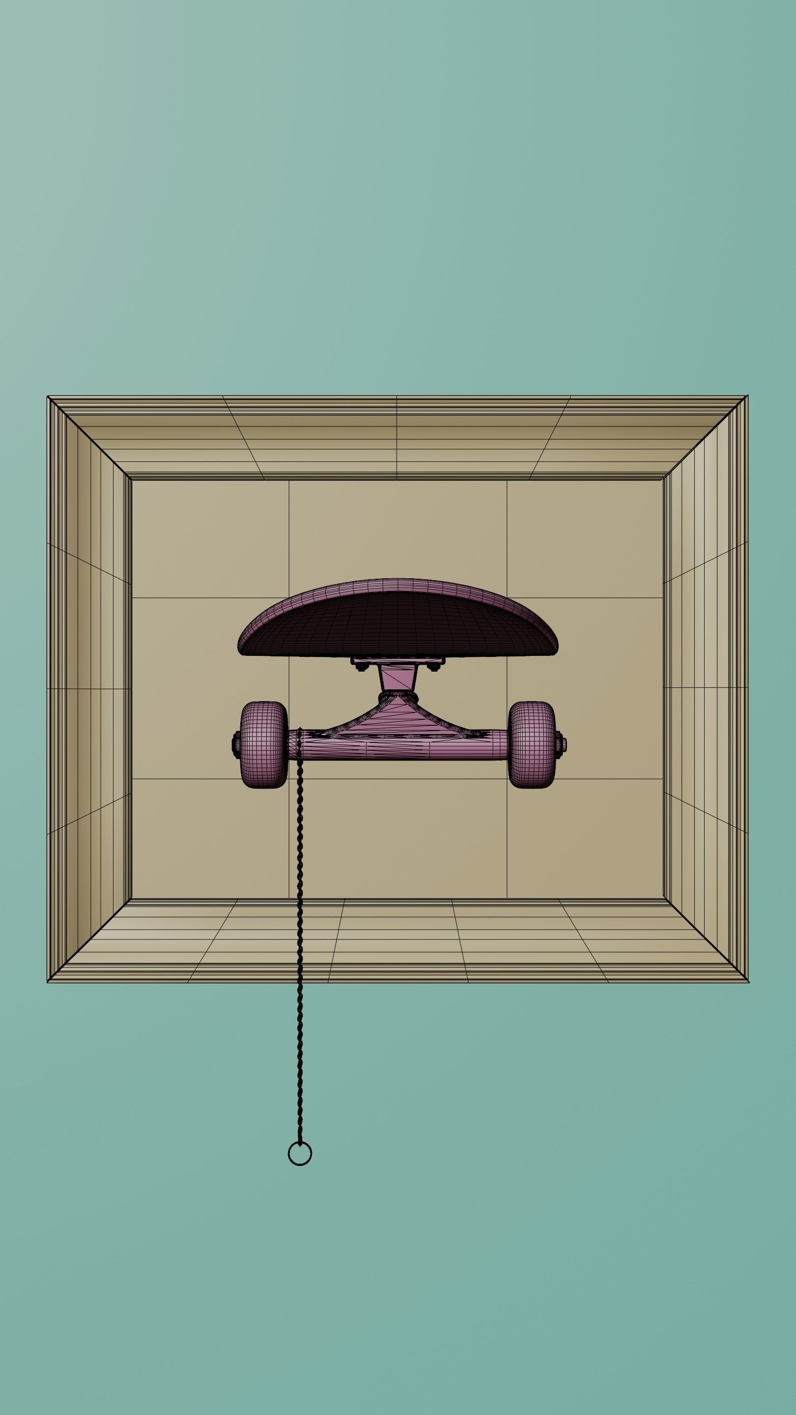 Skate Frame Decor 3D model_8