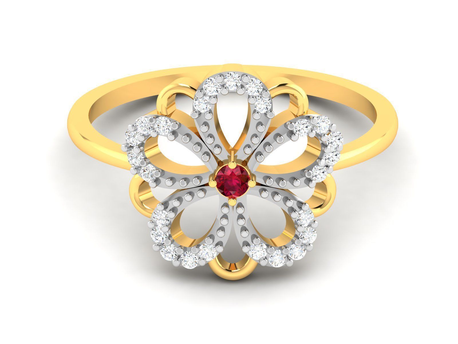 Diamond Ring For Women 3d Print Model 3D print model_1