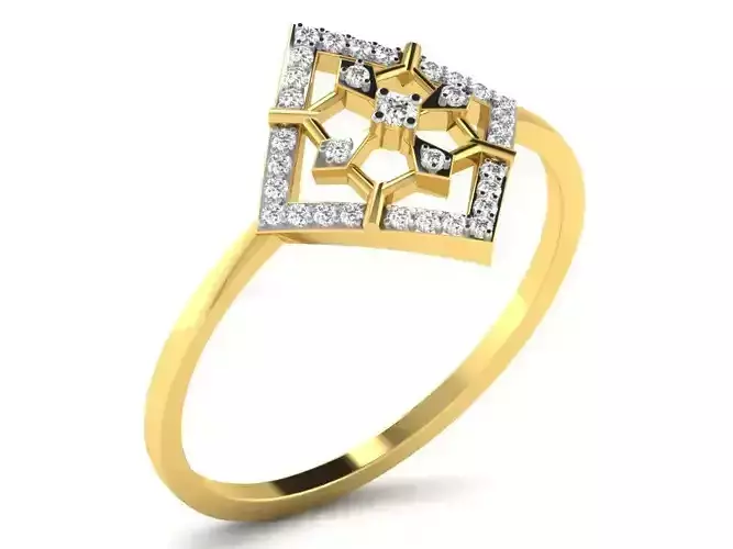Diamond Ring For Women 3d Print Model