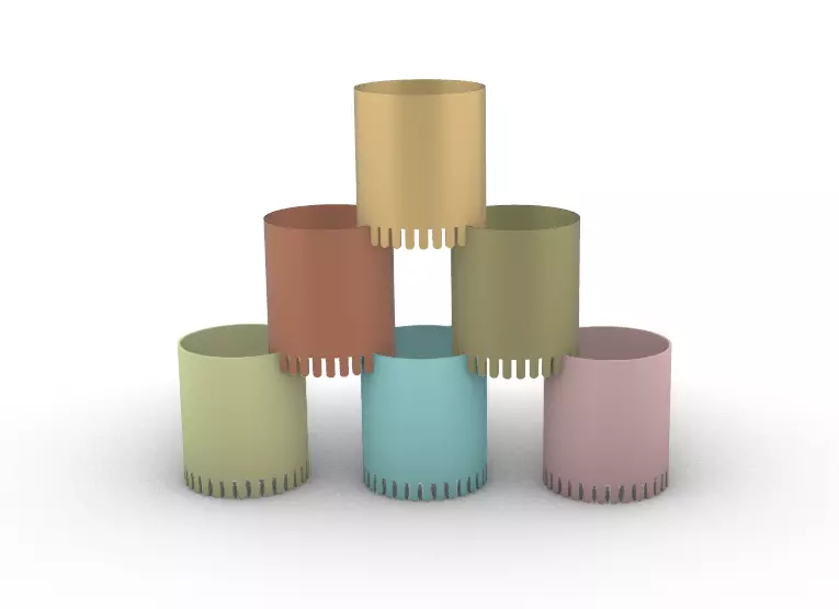 potted succulents and plant Free 3D print model