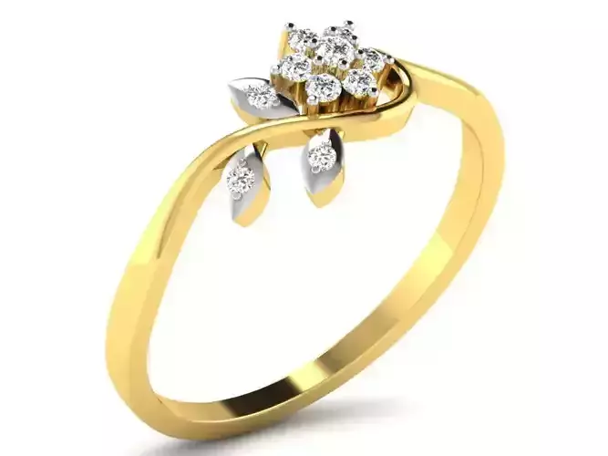 Diamond Ring For Women 3d Print Model