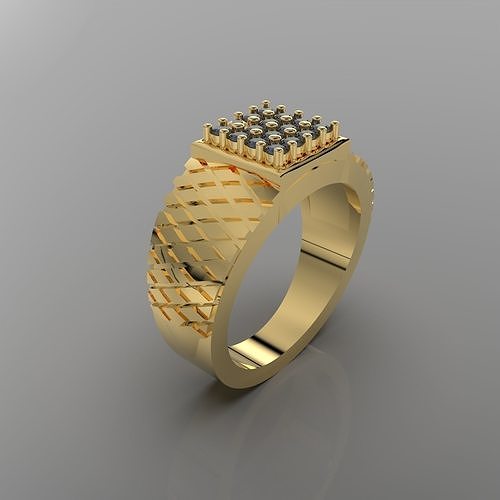  square cut ring 3D print model