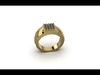 square cut ring 3D print model_1