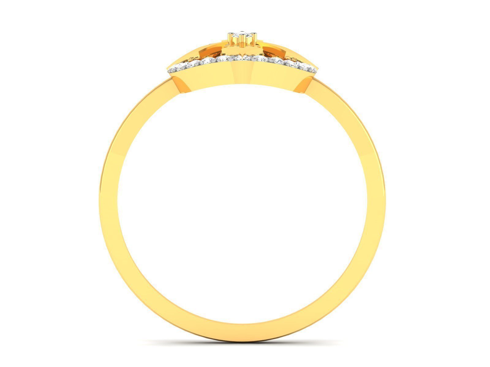 Diamond Ring For Women 3d Print Model 3D print model_4