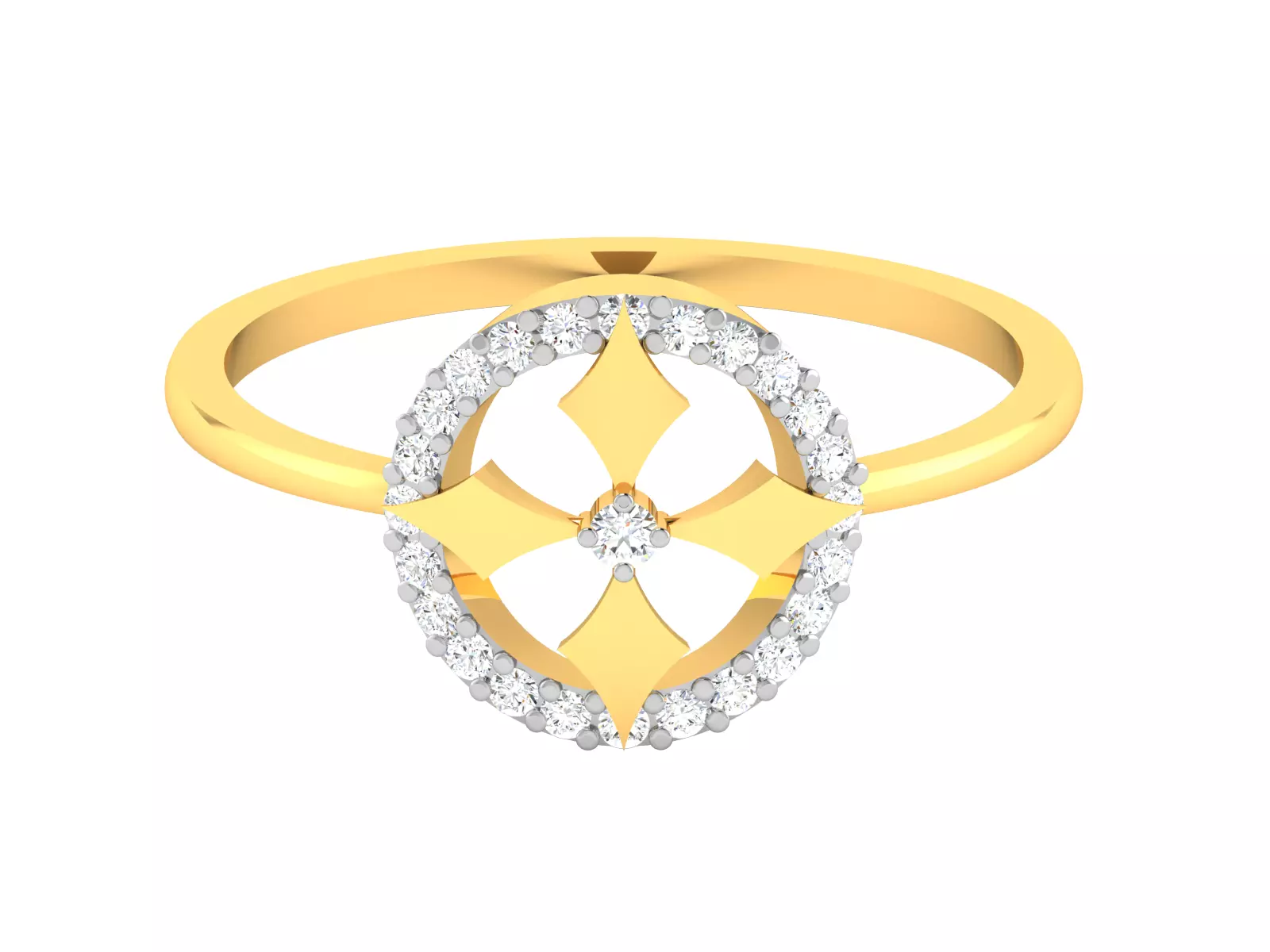 Diamond Ring For Women 3d Print Model 3D print model_0