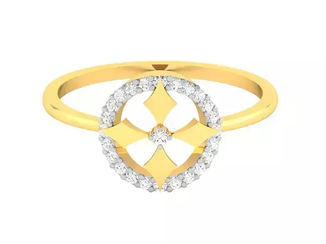 Diamond Ring For Women 3d Print Model