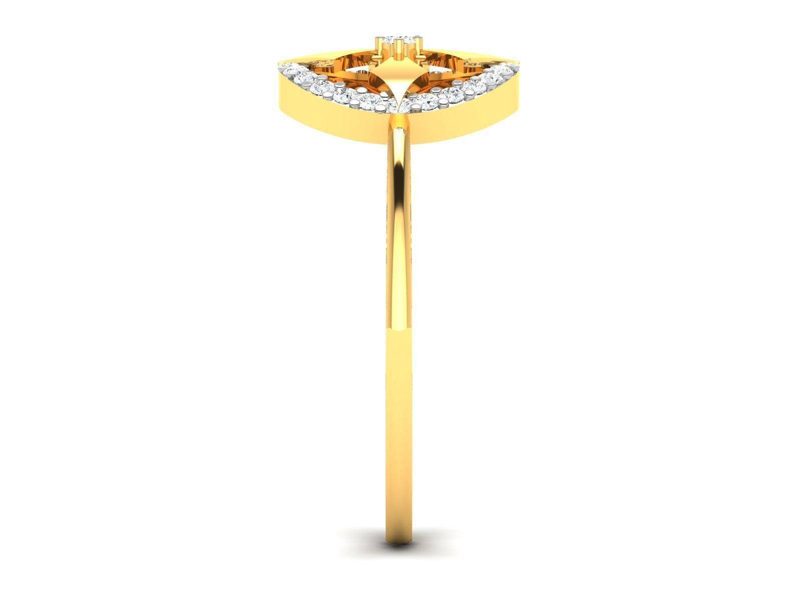 Diamond Ring For Women 3d Print Model 3D print model_6