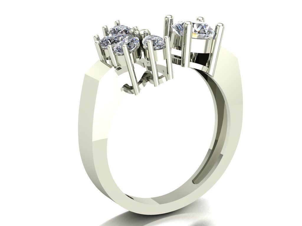 Woman ring 3D print model_17