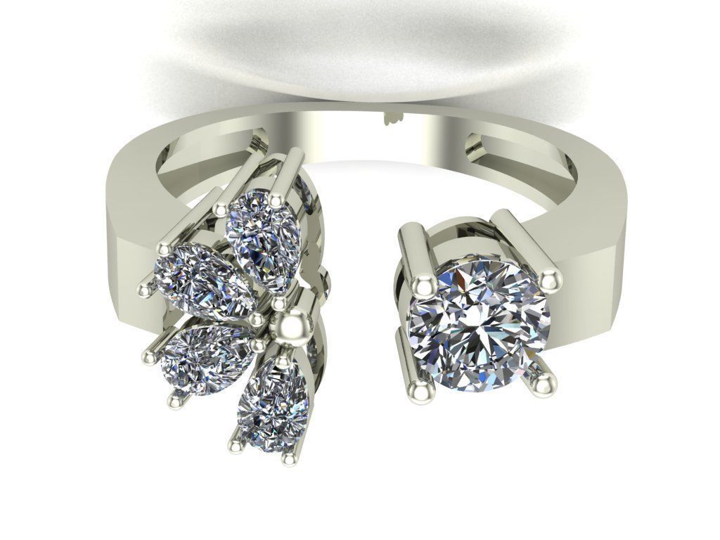 Woman ring 3D print model_10