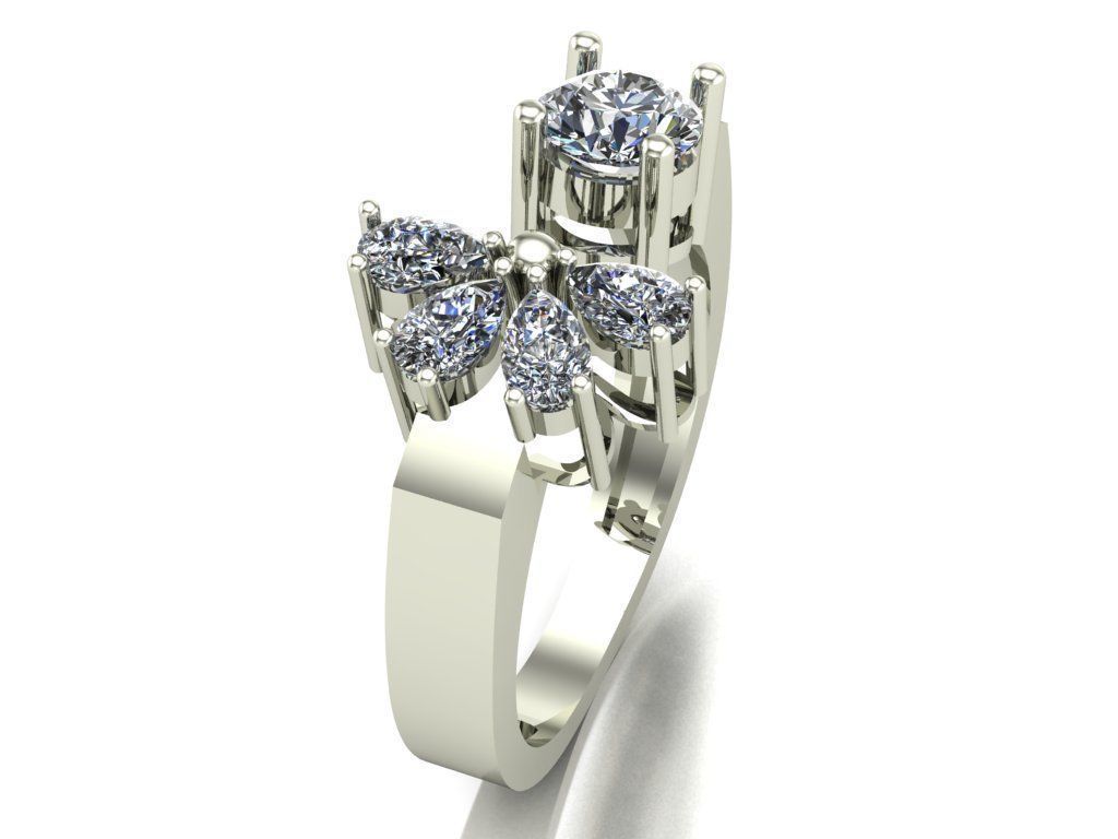 Woman ring 3D print model_12