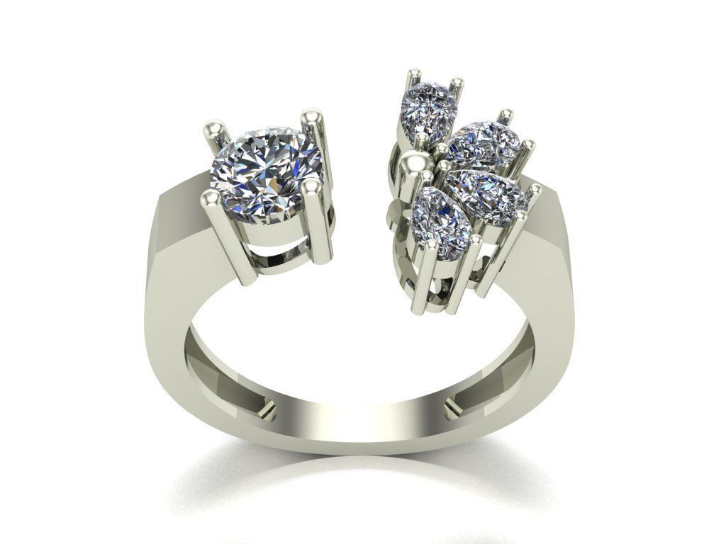 Woman ring 3D print model_22