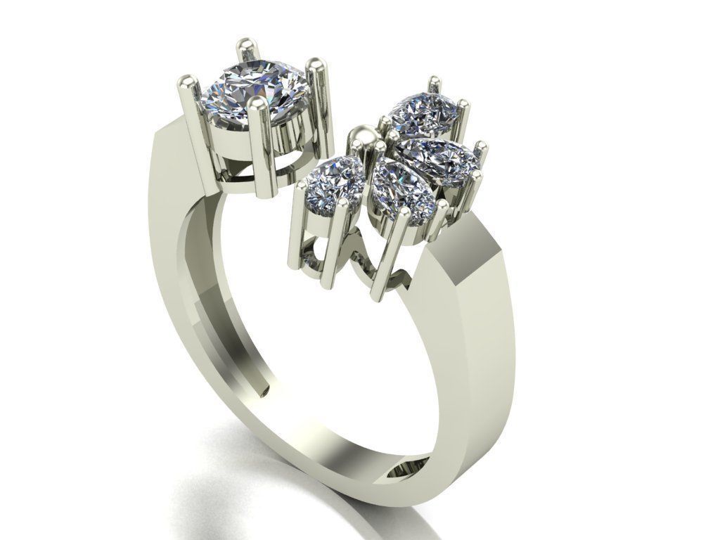 Woman ring 3D print model_8
