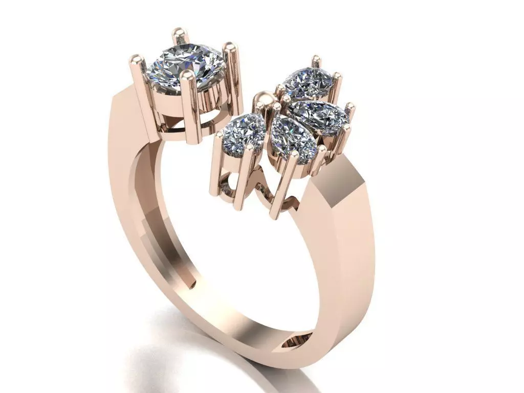 Woman ring 3D print model_0