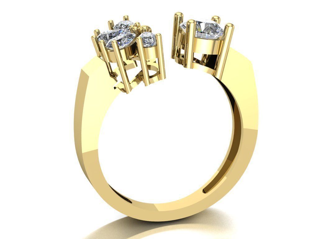 Woman ring 3D print model_15