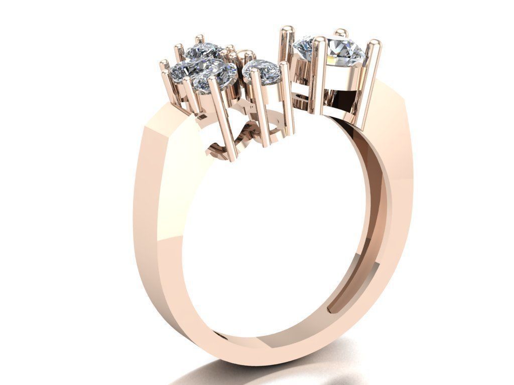 Woman ring 3D print model_16