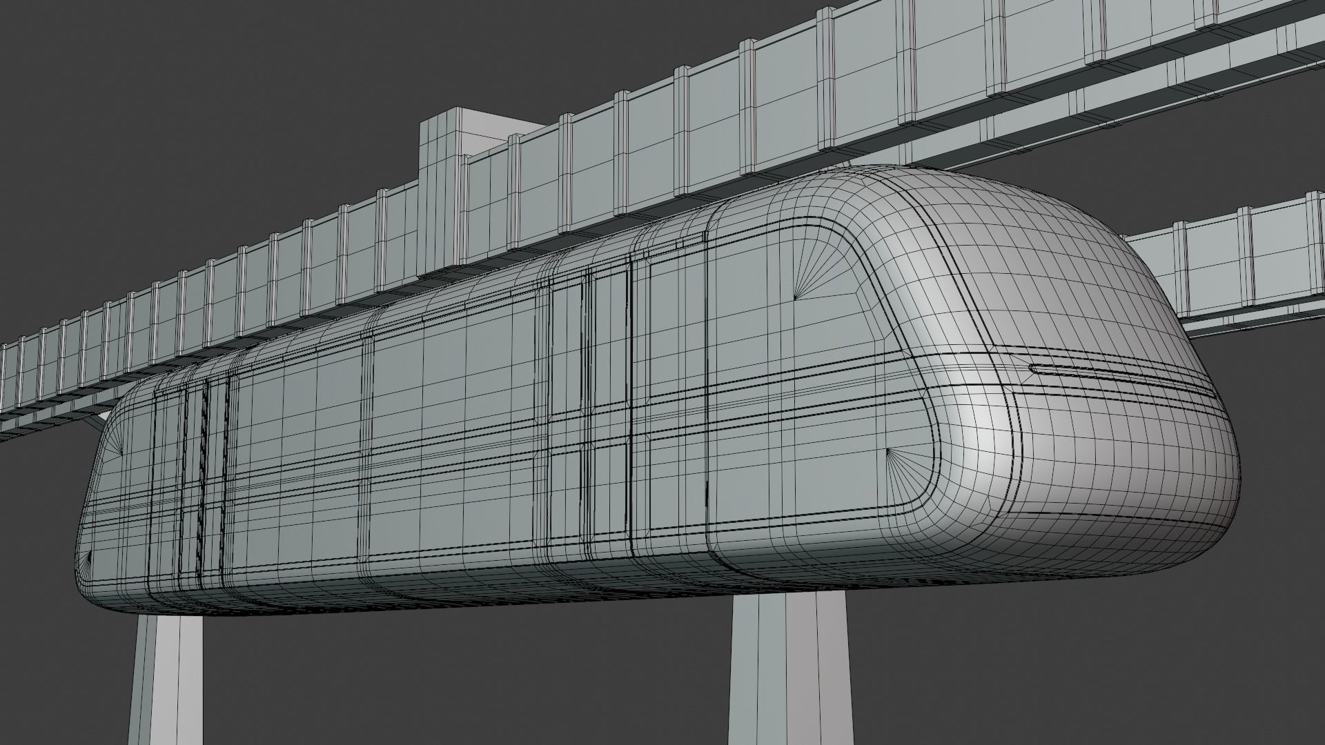 Sky train concept 2023 3D model_2