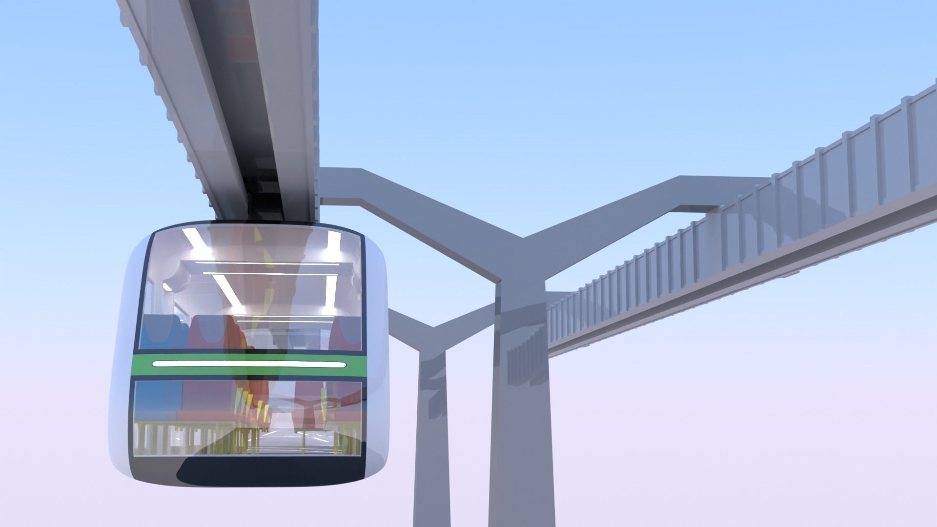 Sky train concept 2023 3D model_13