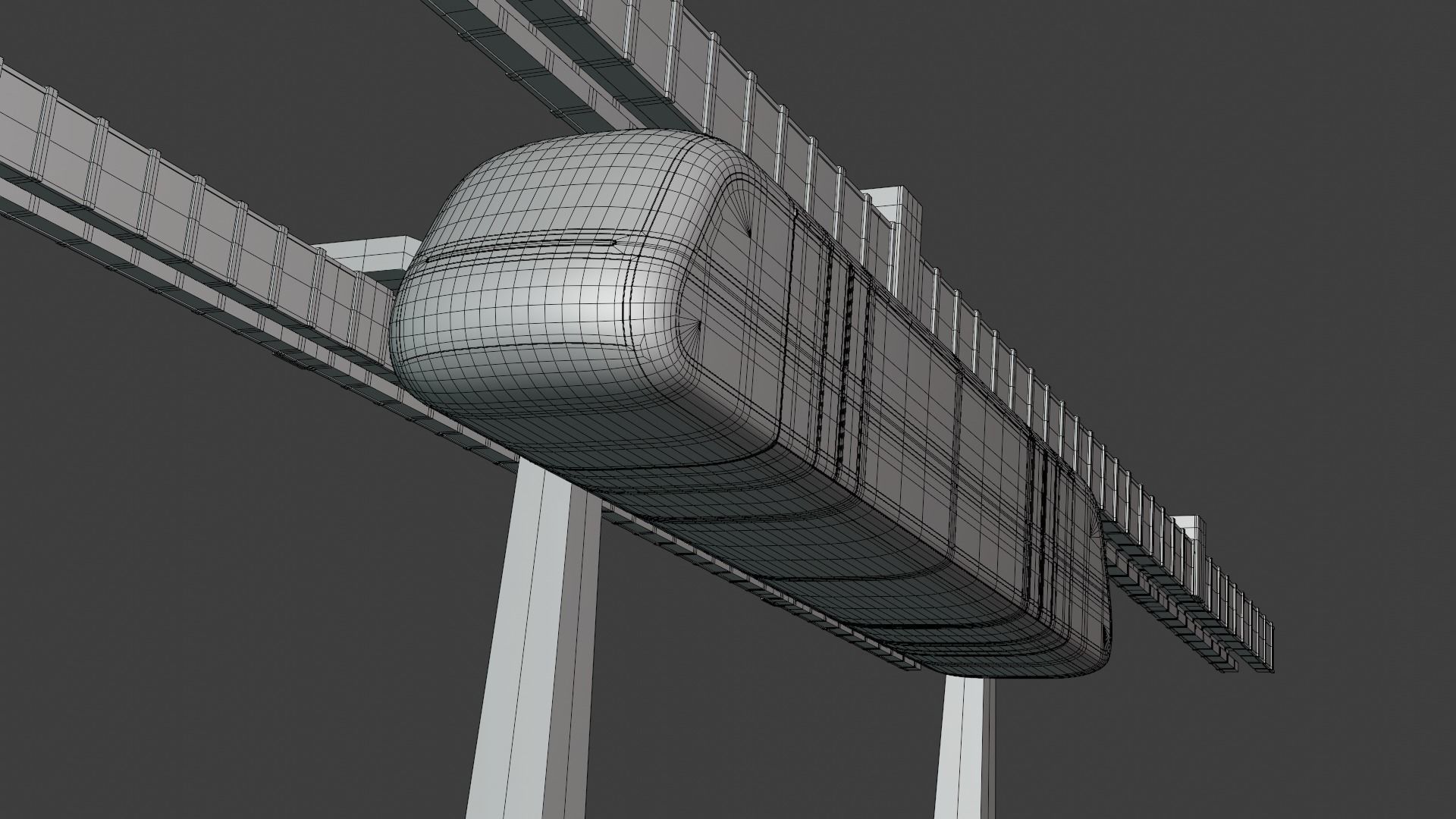Sky train concept 2023 3D model_8