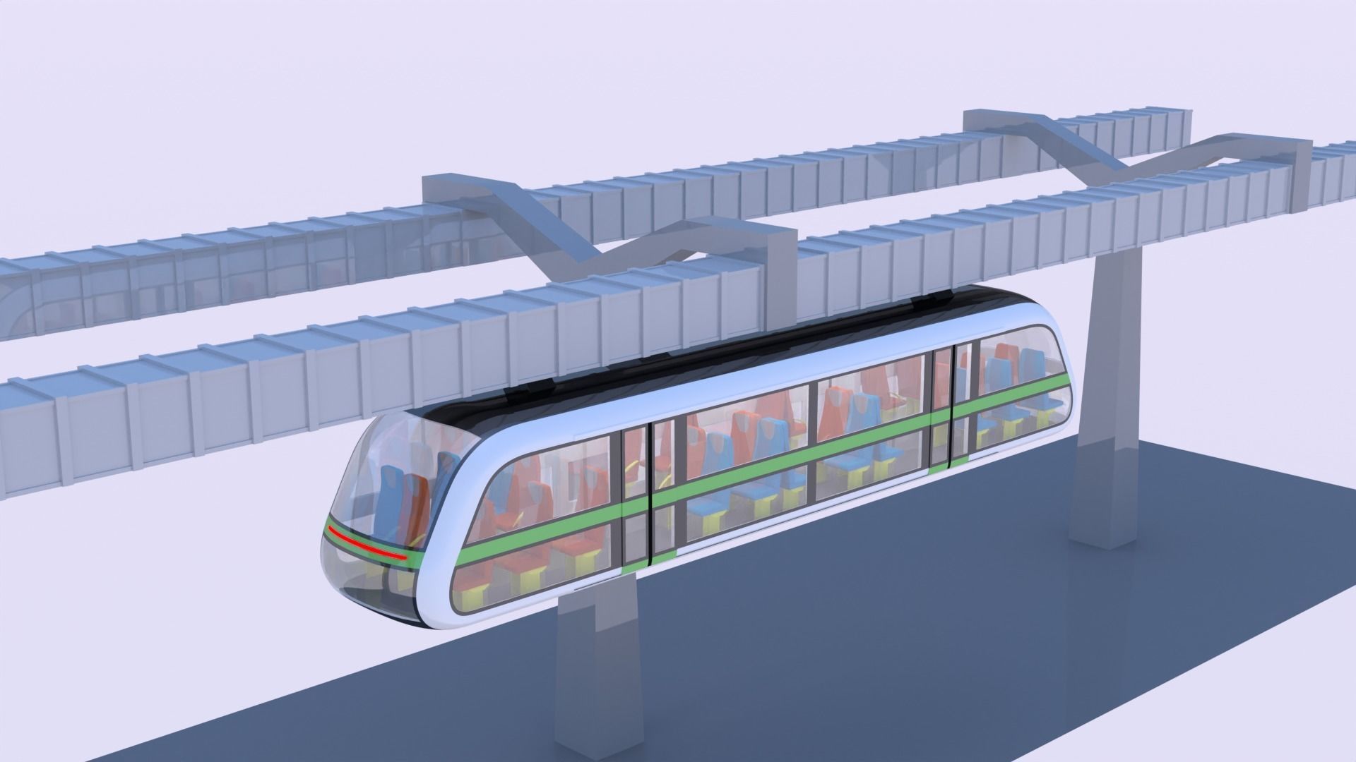 Sky train concept 2023 3D model_14