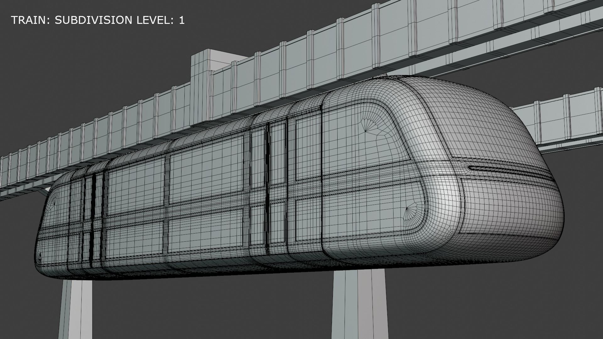 Sky train concept 2023 3D model_3