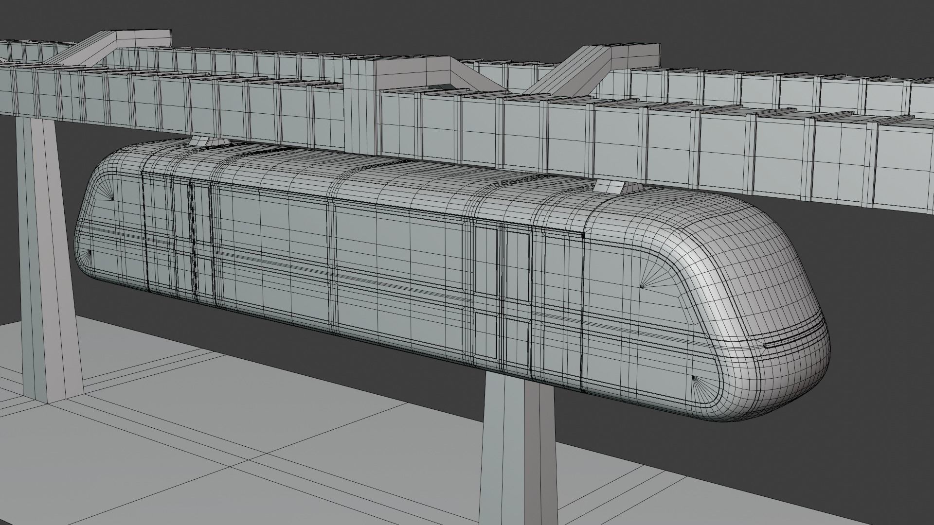 Sky train concept 2023 3D model_11