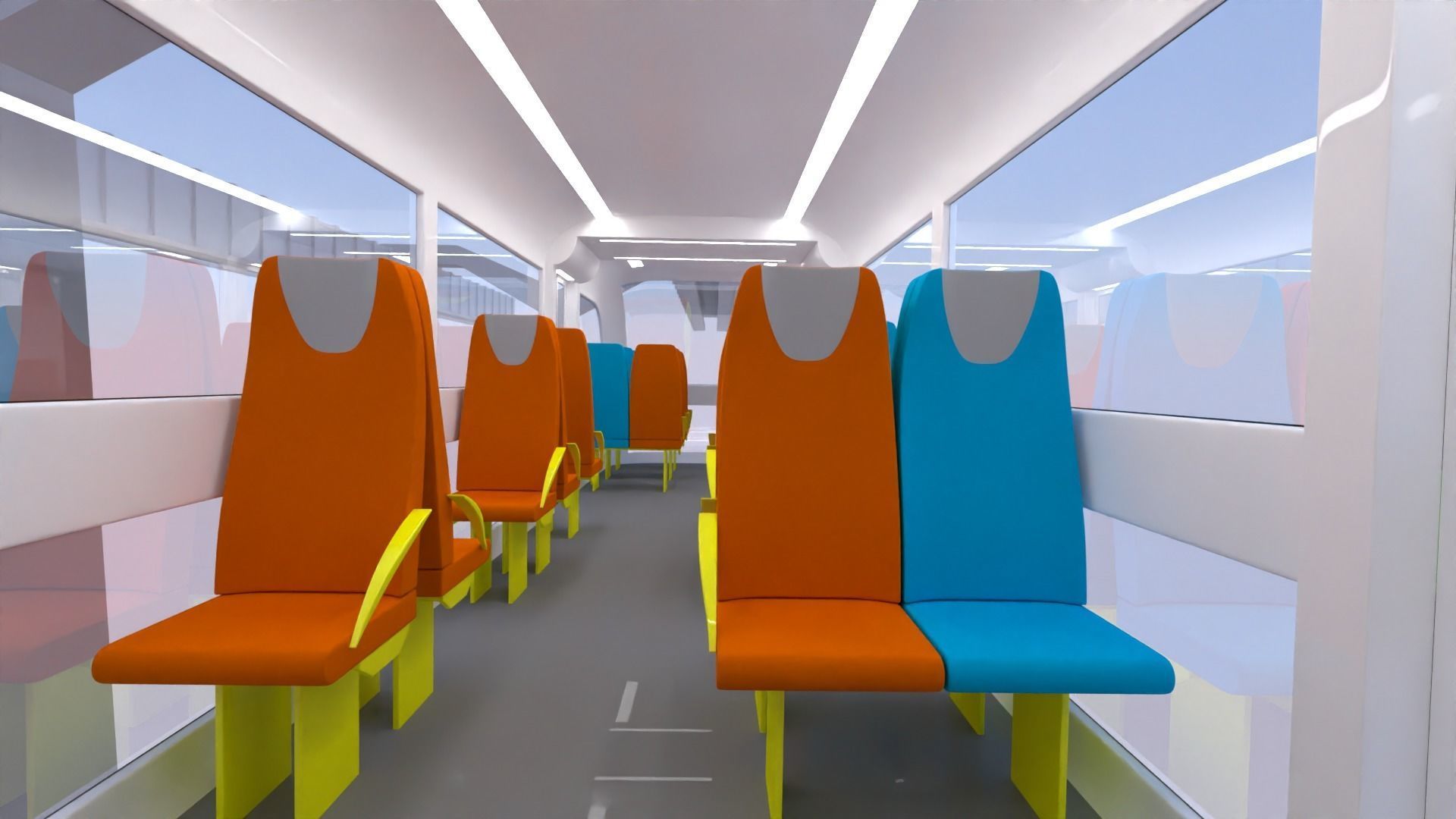 Sky train concept 2023 3D model_15