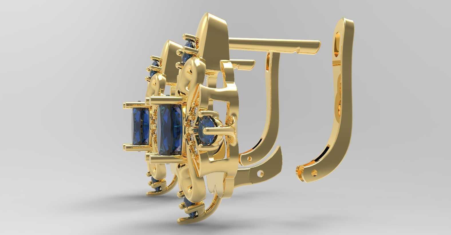 Classic earrings Free 3D print model_1