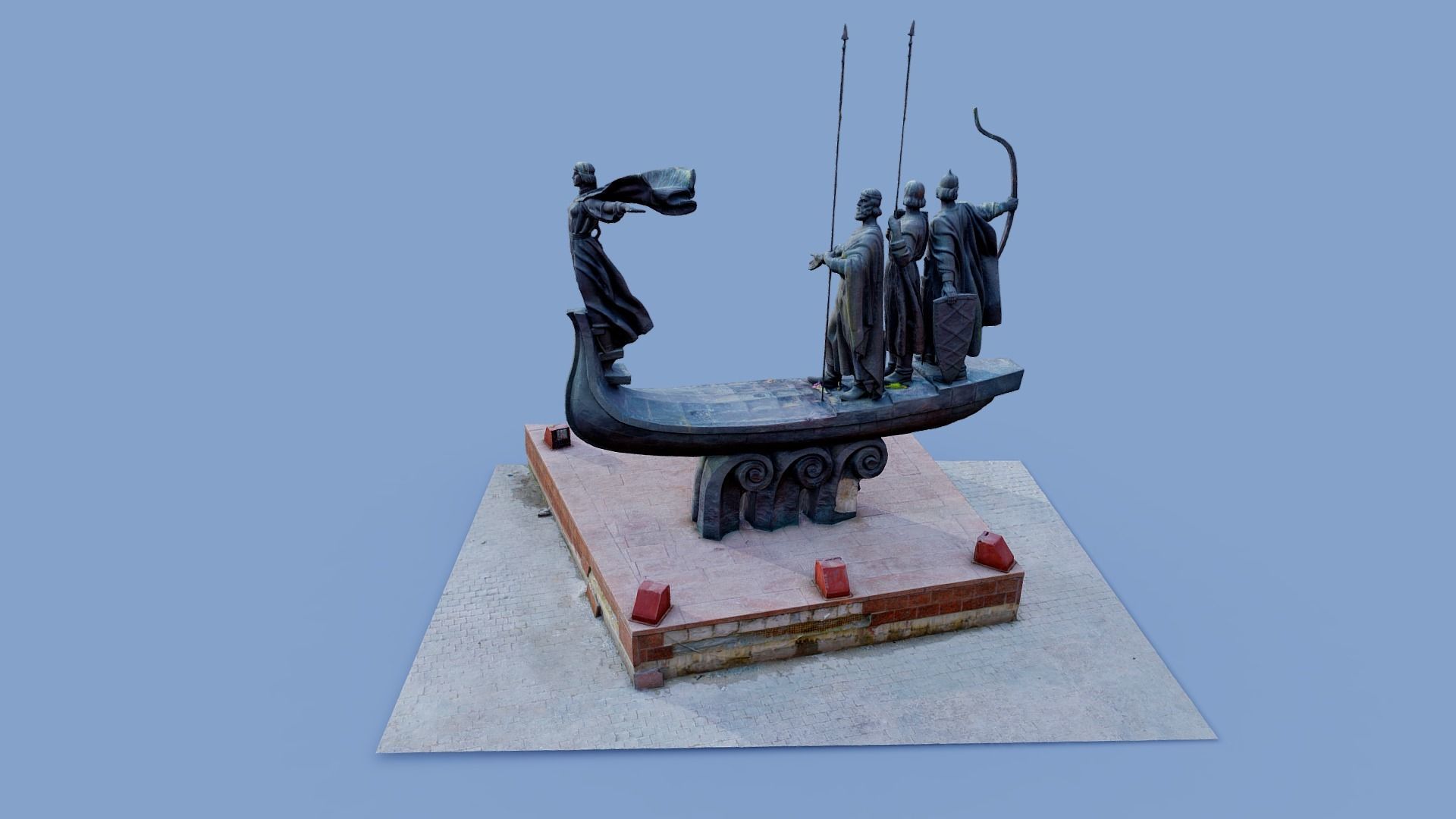 3D Monument to Founders of Kyiv - Kyiv Ukraine 3D model_12